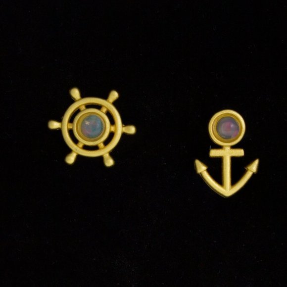 Australian Opal Sterling Silver Earrings - Picture 2 of 4